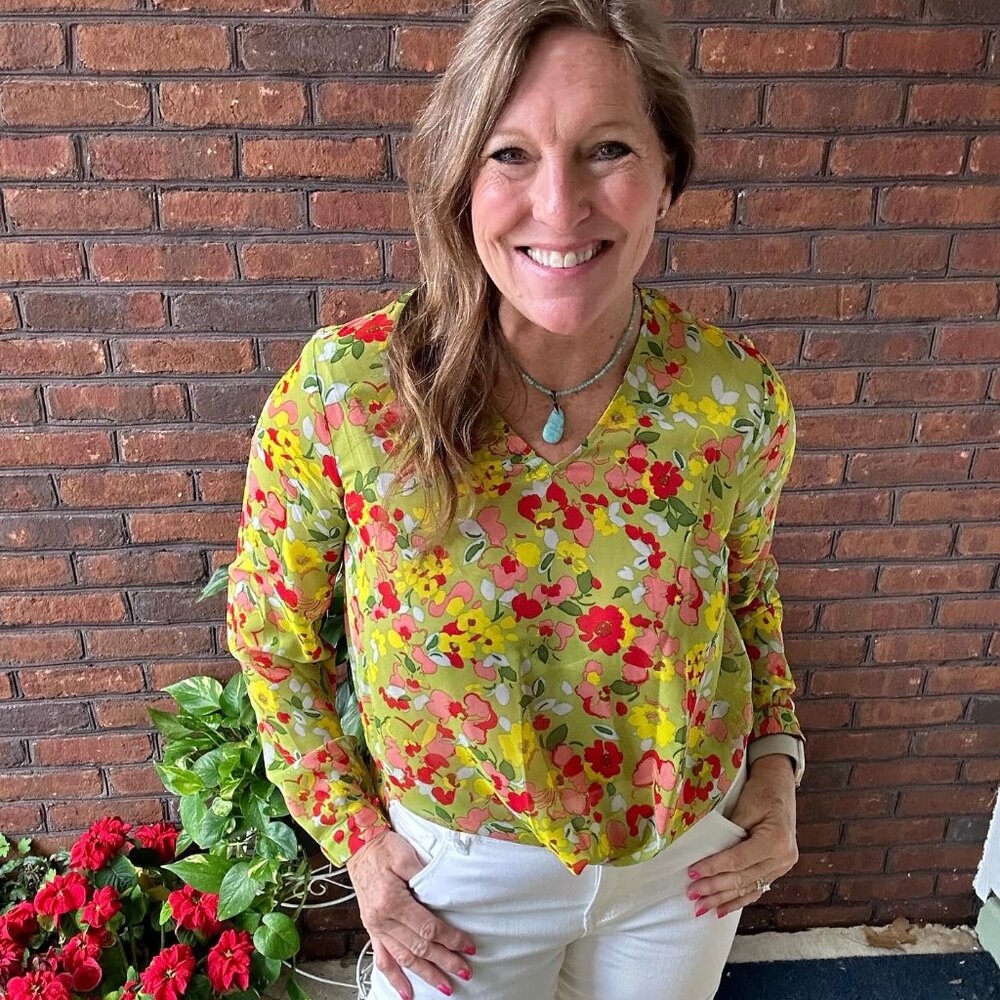 Cabi 6503 Playground Blouse Spring 2024 Large EUC